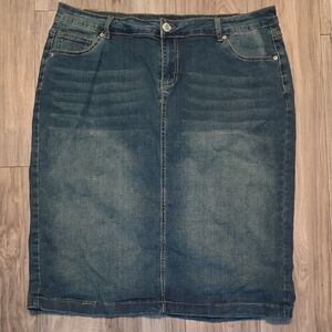 Classic Denim Pencil Skirt